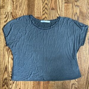 Charcoal gray, cropped Altar’d State t-shirt, size XL. Great condition
